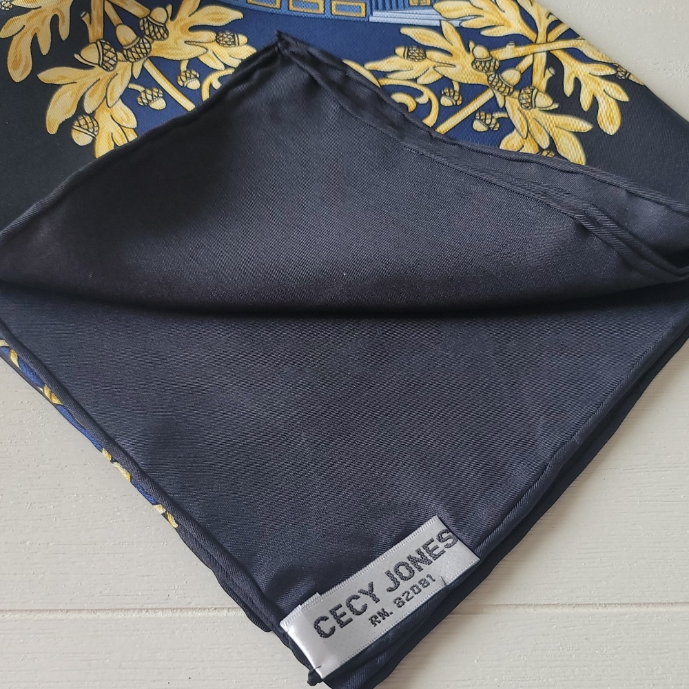 Cecy Jones Silk Architectural Design Scarf View 3